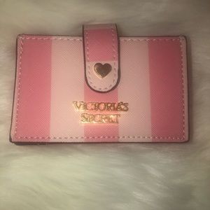 Victoria Secret small pink striped wallet
